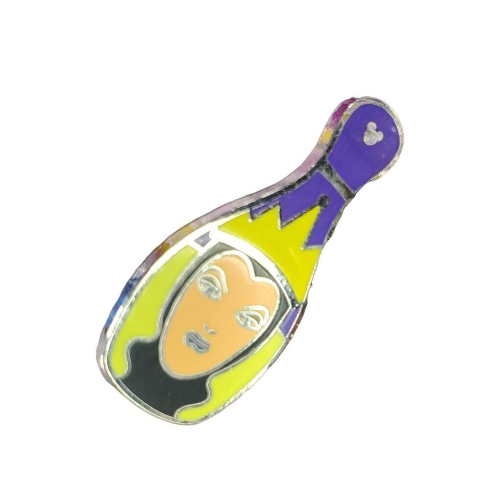 Disney Evil Queen Trading Pin Hidden Mickey Snow White Villain Bowling Pin Badge